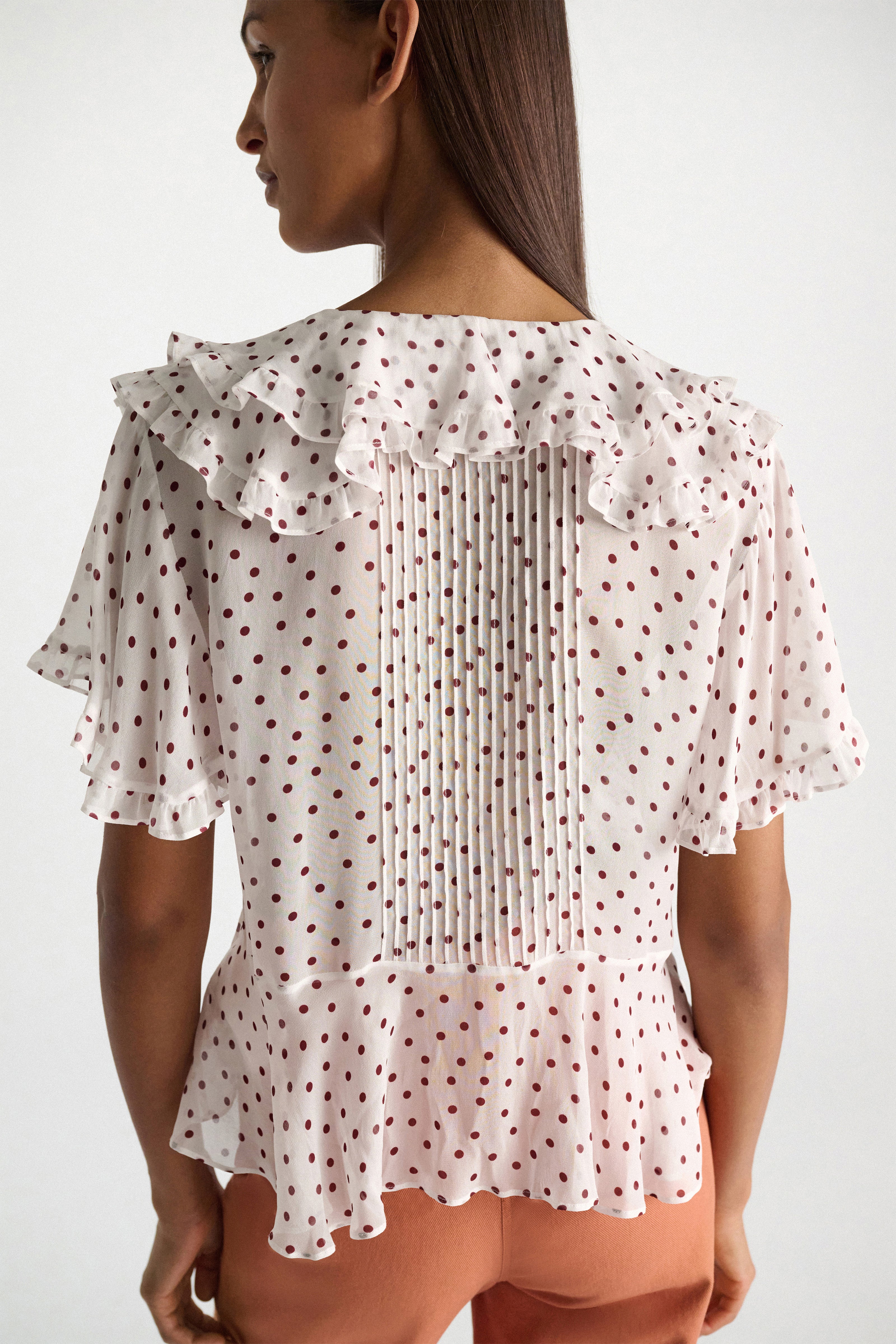 Dorothee Schumacher Bluse Dancing Dots Bordeaux