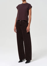 Agolde T-Shirt Bryce Cap Sleeve Root