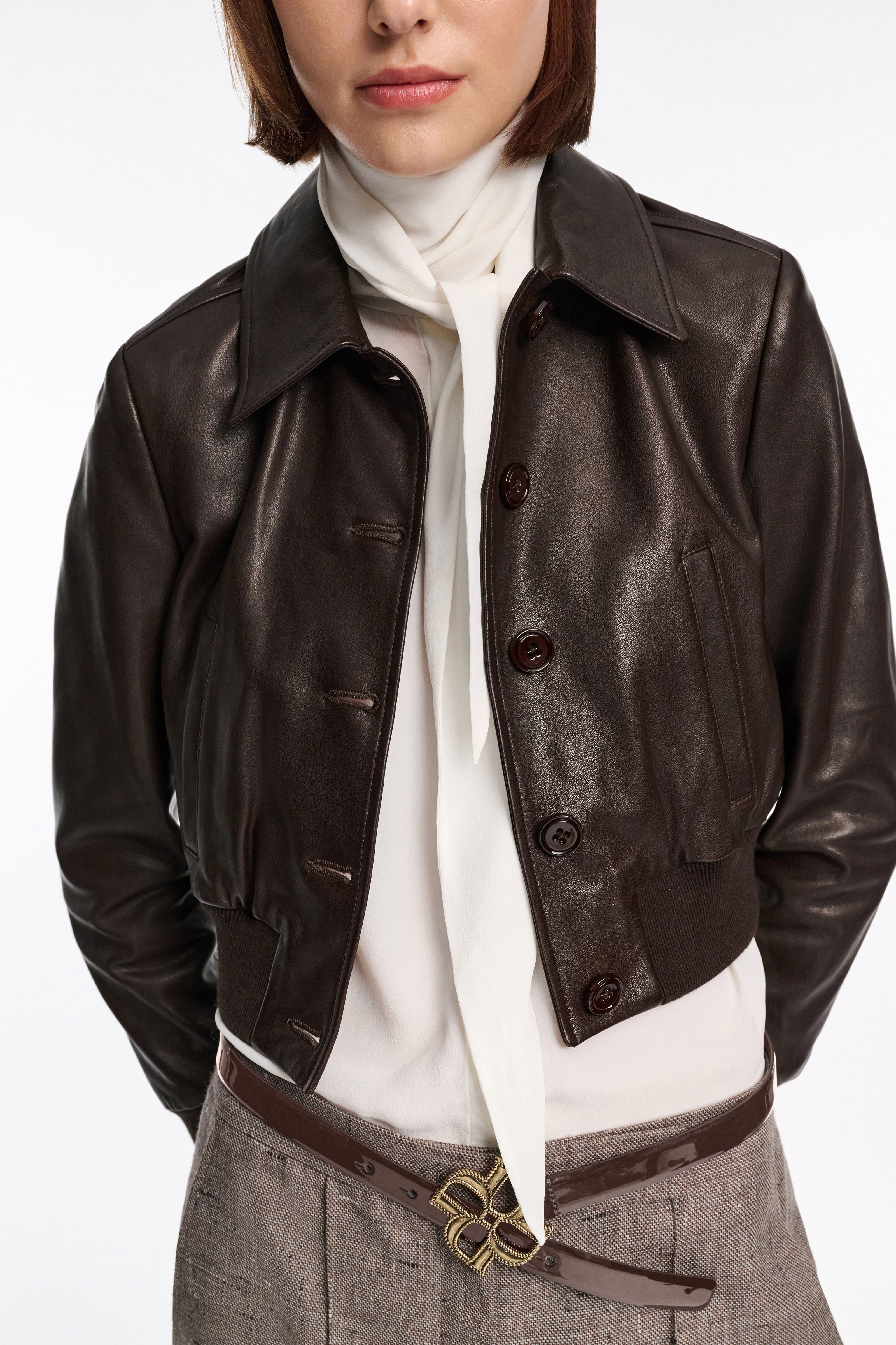 Dorothee Schumacher Jacket Sleek Statement Choco