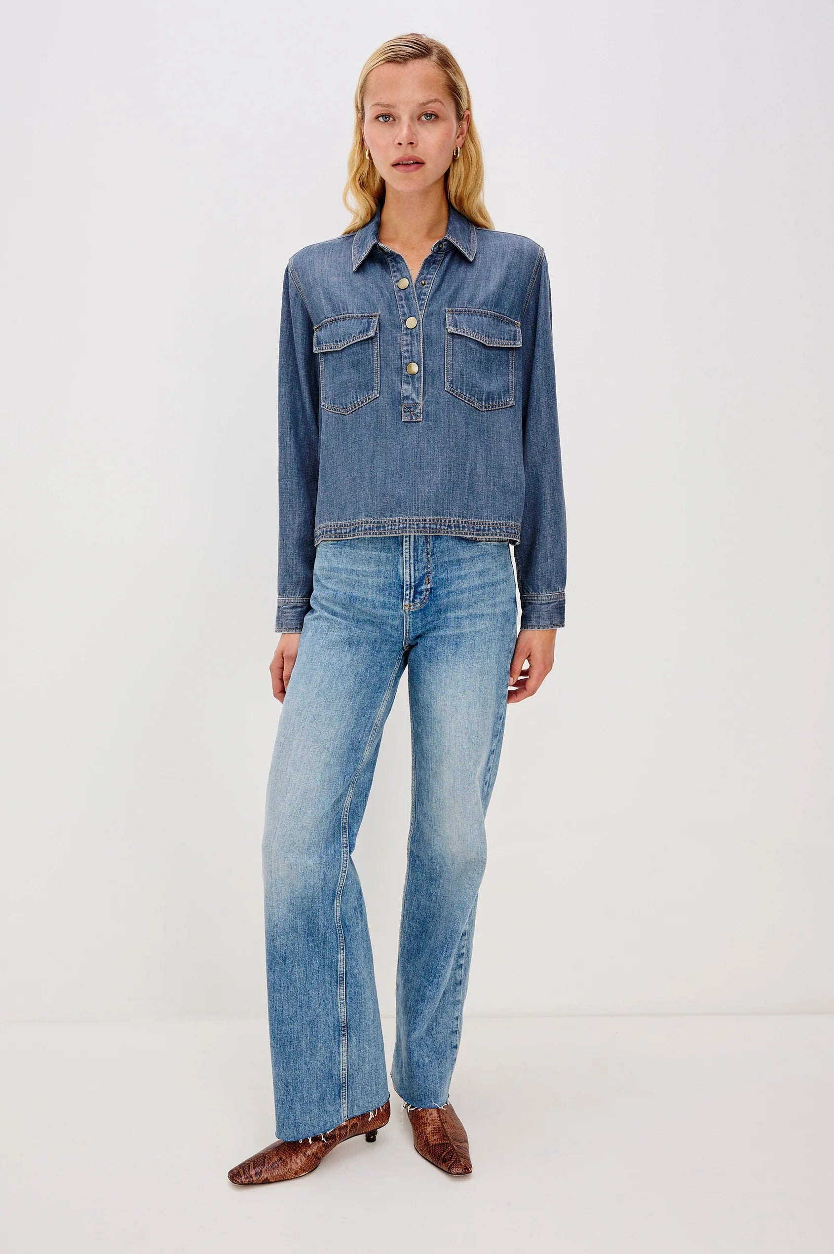 Rails Denim Shirt Ports