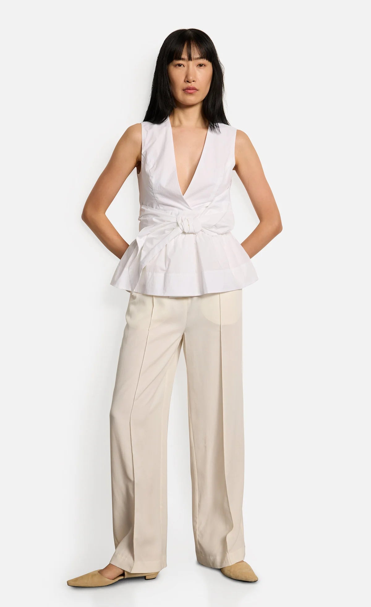 Kiefermann Trousers Nivetha White