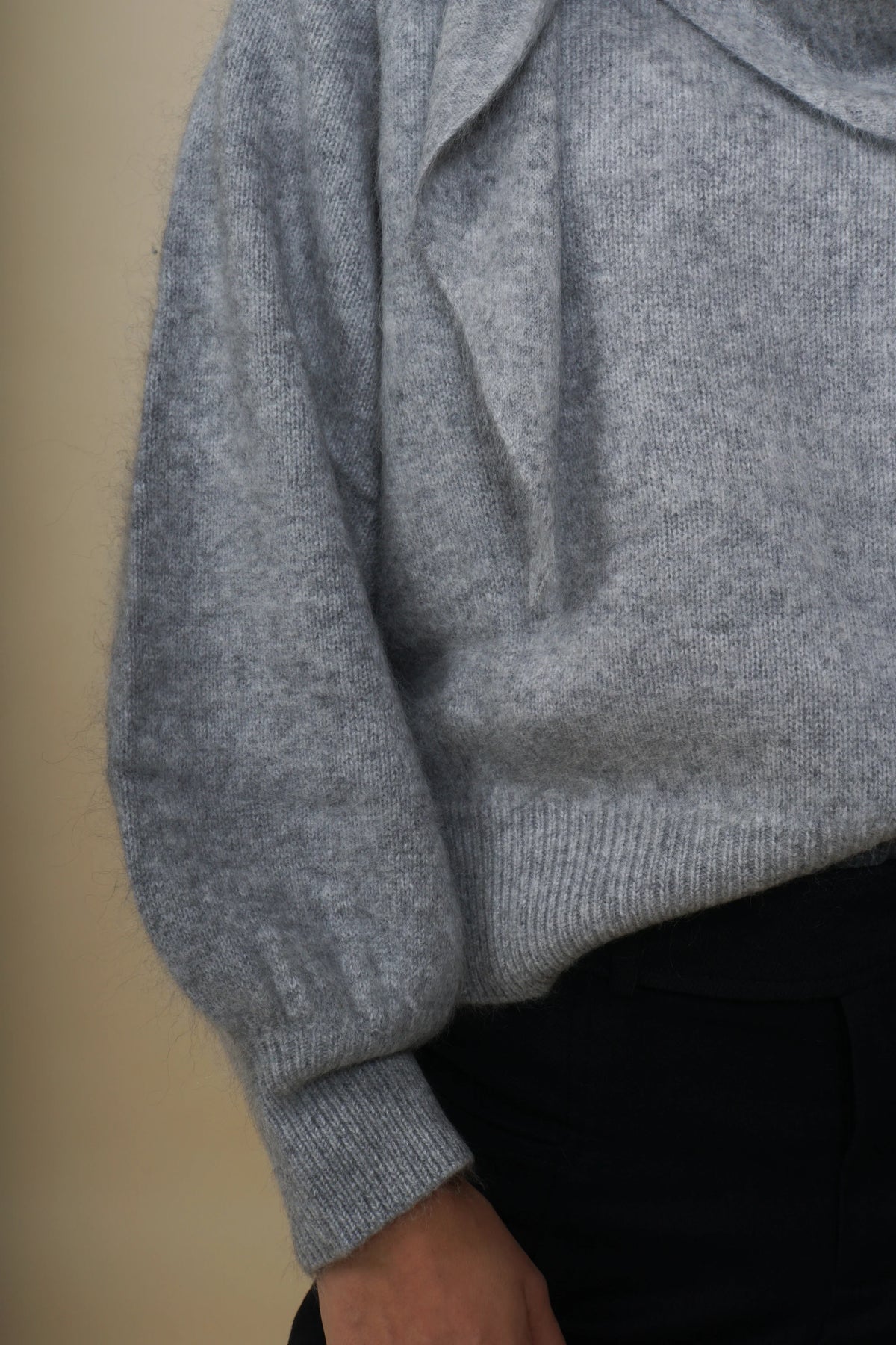 Pull Cœur Lina Gris Château