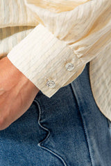 IVI Collection Bluse Stripes Ivory
