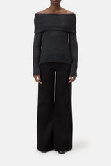 Closed Pullover Weithals Black