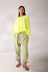 Liv Bergen Sweater Tag Neon Yellow