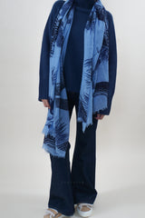 Friendly Hunting Felted Stole Garden Eden Indigo