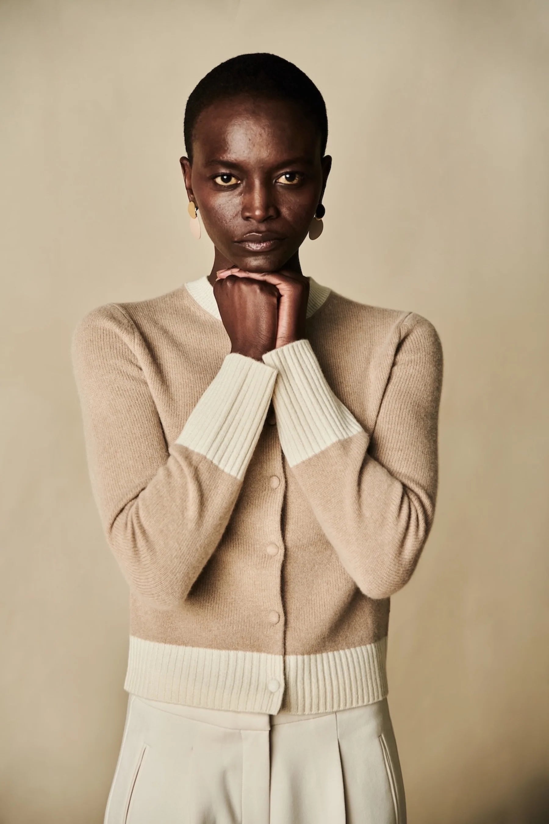 Herzens Cardigan Grain Taupe