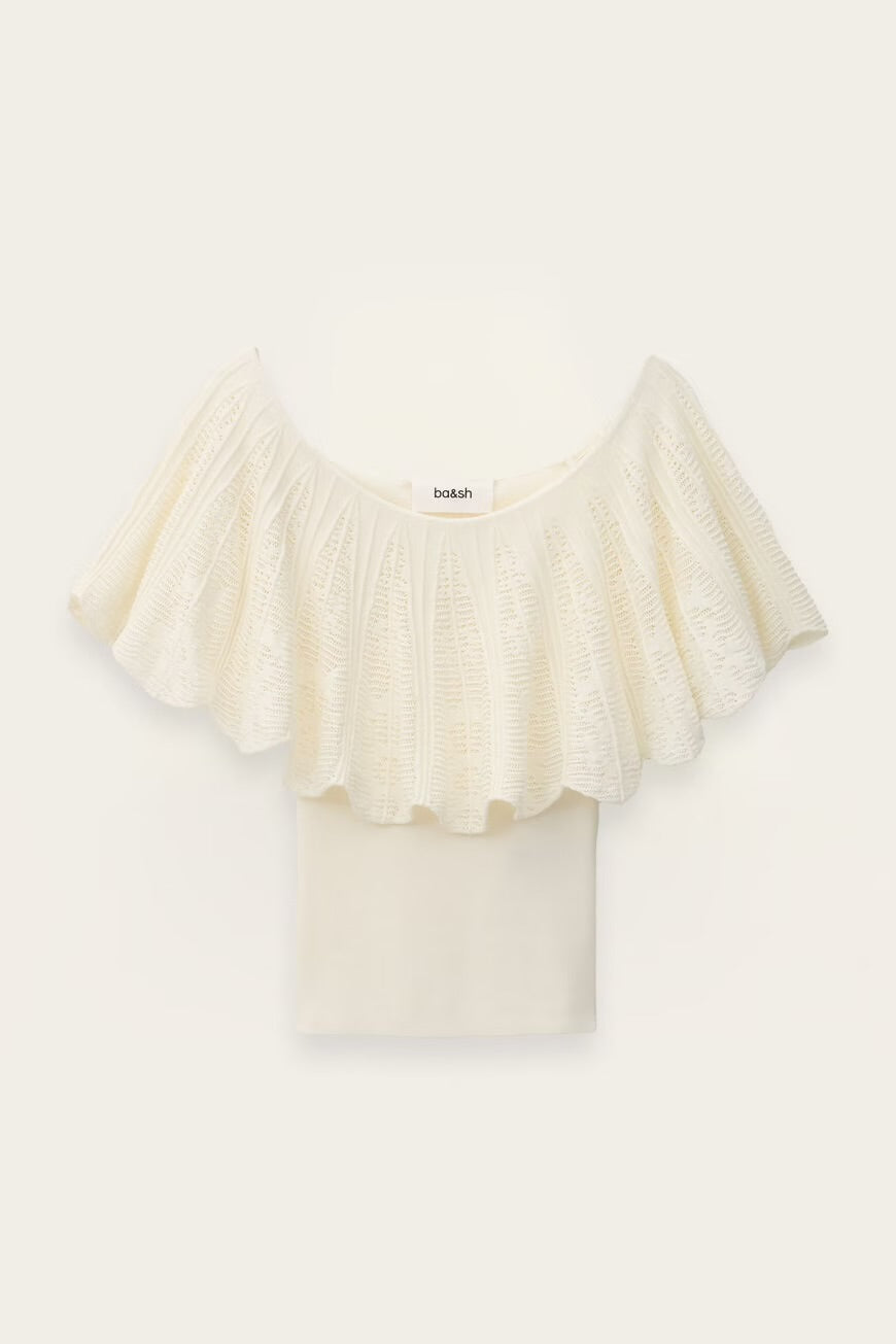 Ba&sh Salda Ecru Top