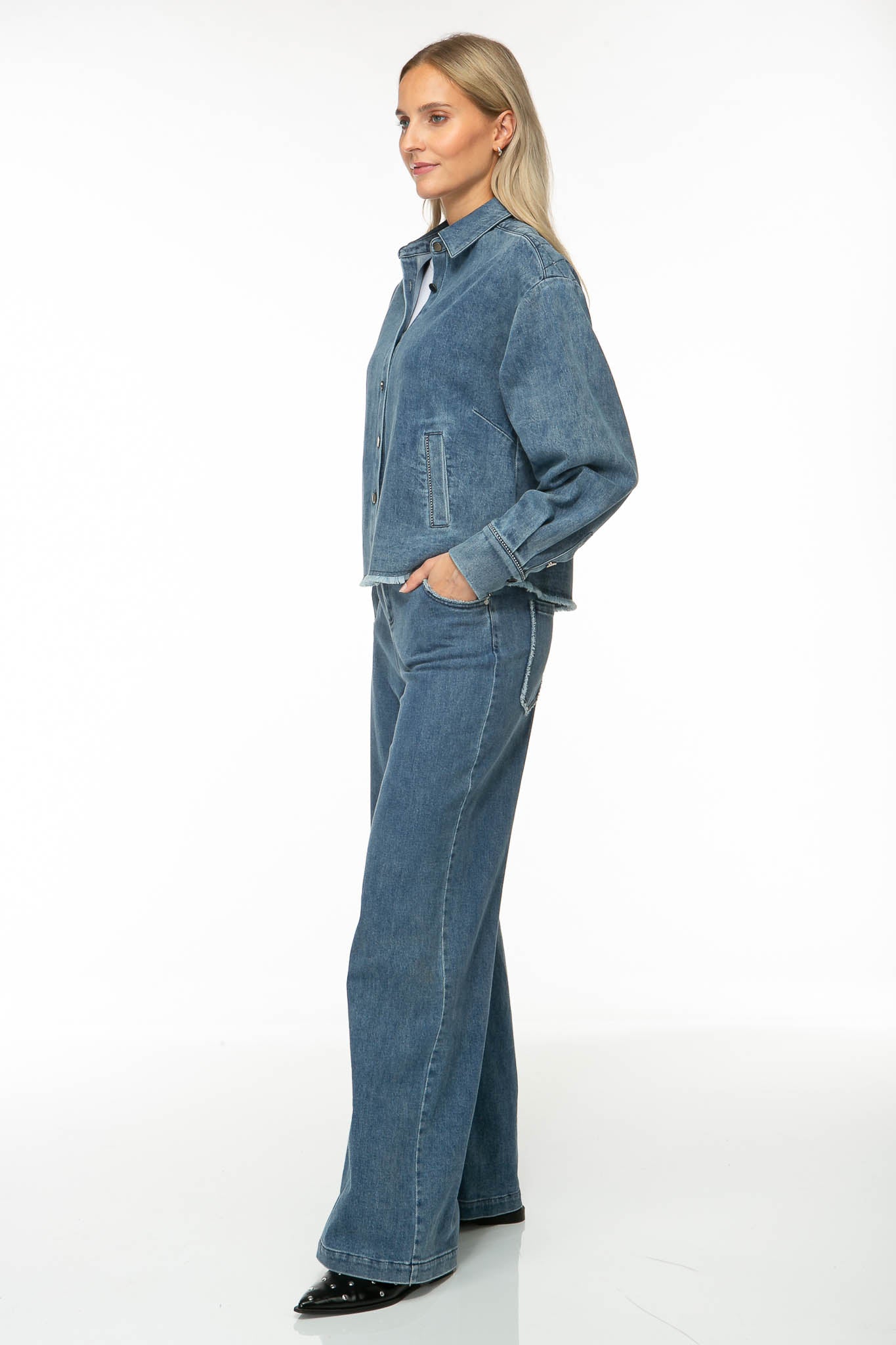 IVI Bluse Elegance Denim