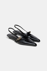 Dorothee Schumacher Slingback Glossy Shine Black