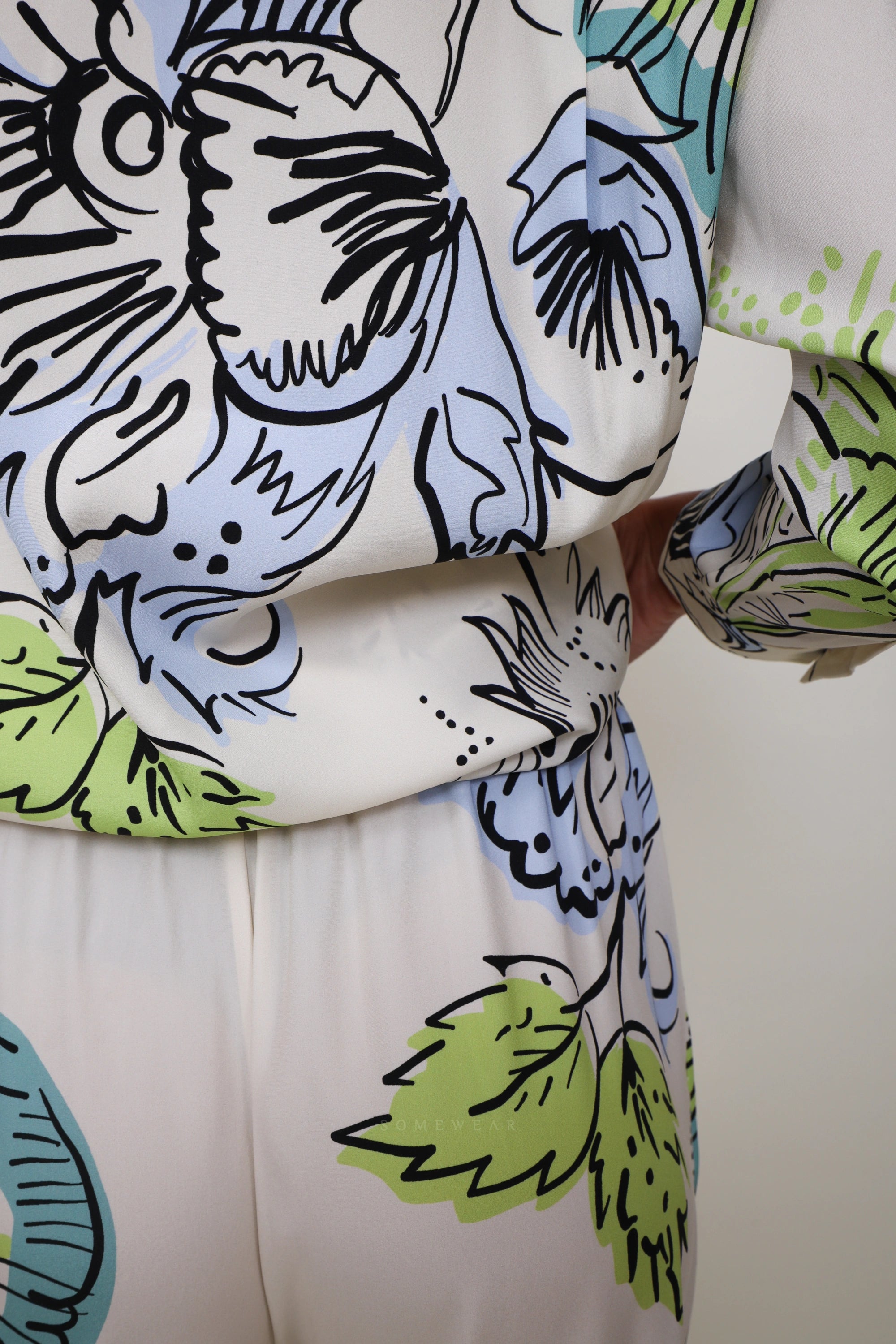 Heart Blouse SAP Green Multi