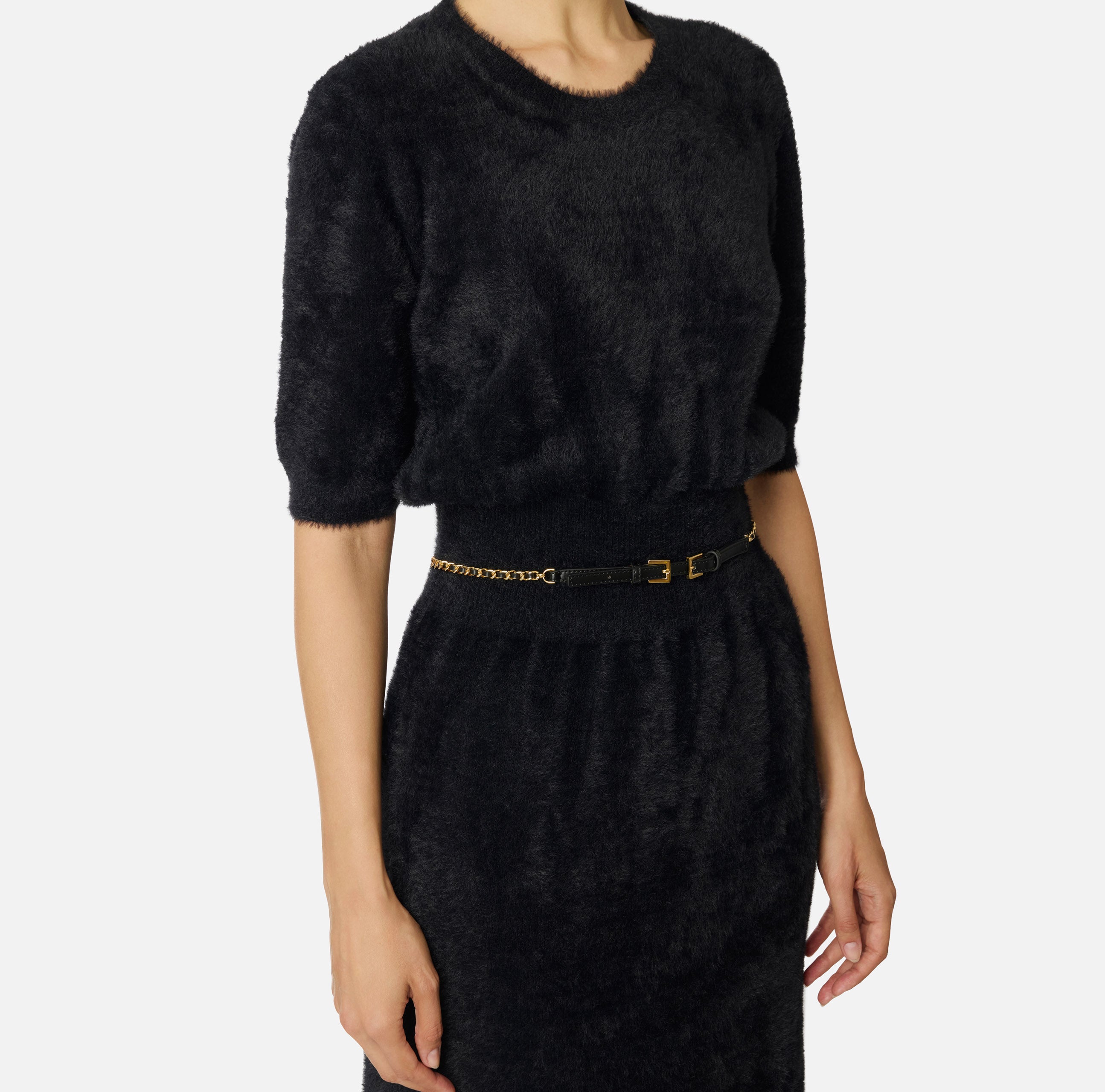 Elisabetta Franchi Kleid Strick mit Gürtel