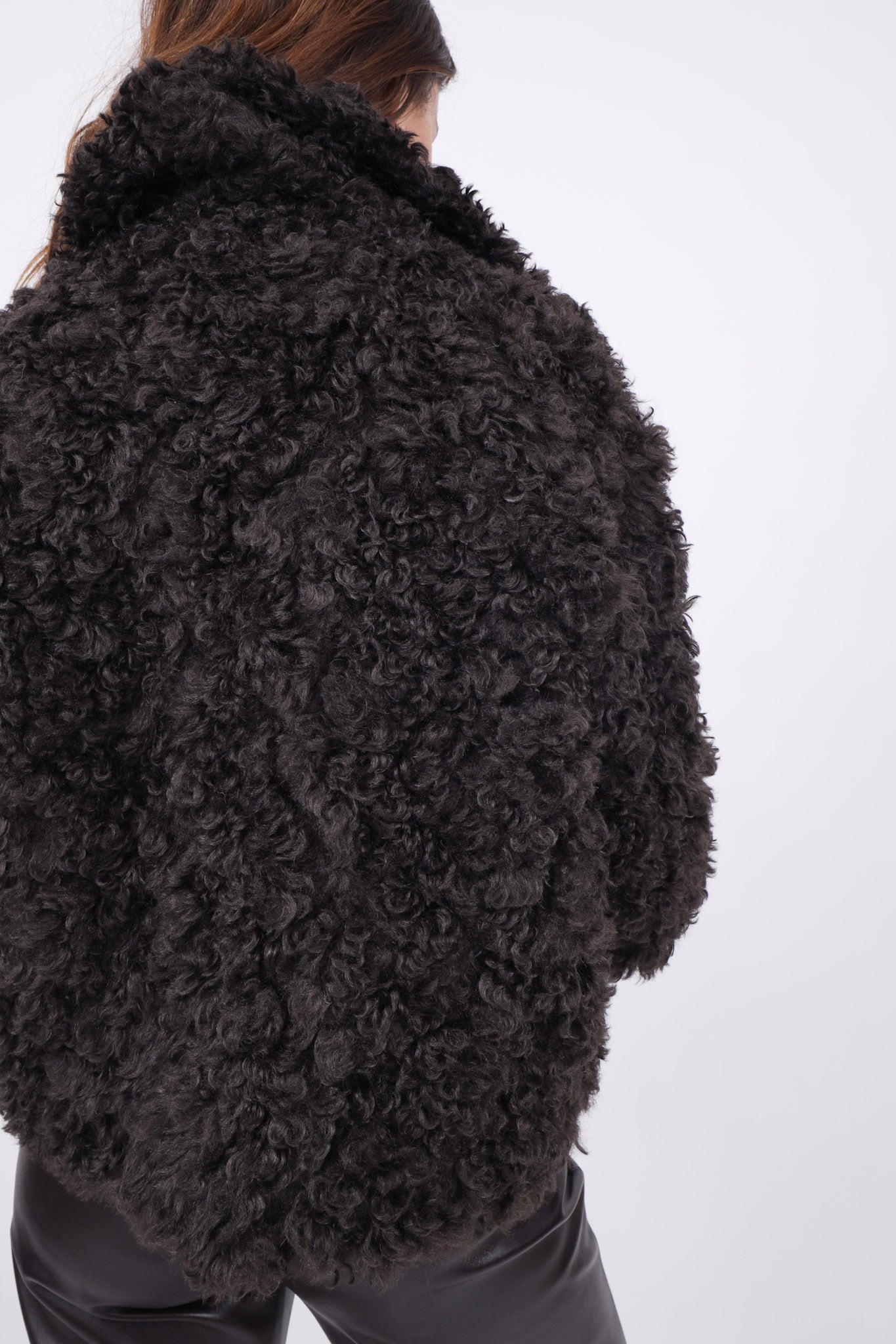 Absurd Jacke Teddy Curly Dark Brown