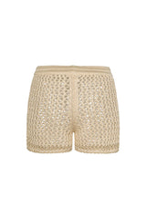 Liv Bergen Shorts Crochet Plain Beige
