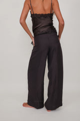 Mansphil Top Asymmetry Lace Brown