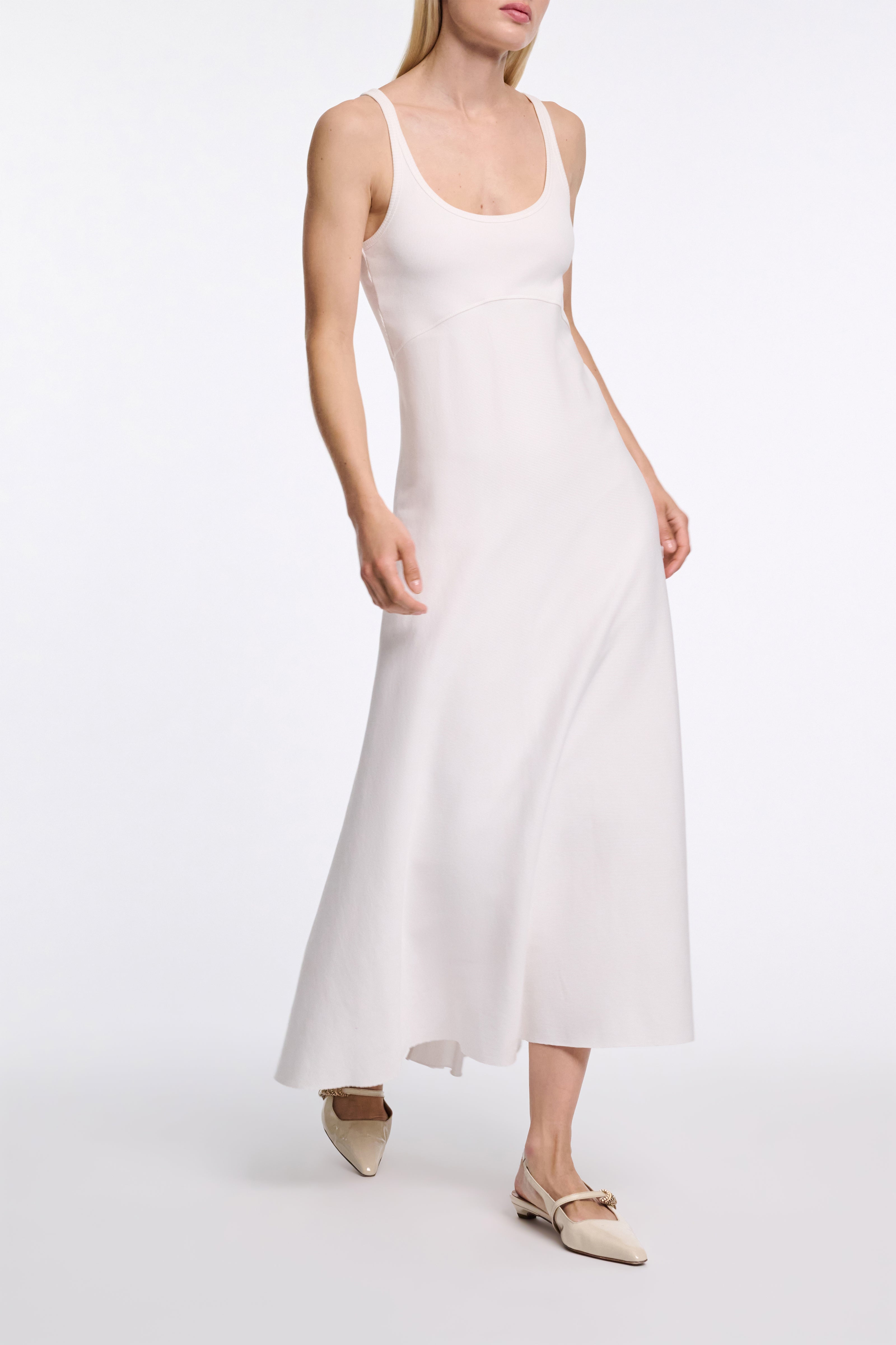 Dorothee Schumacher Dress Rib Romance White