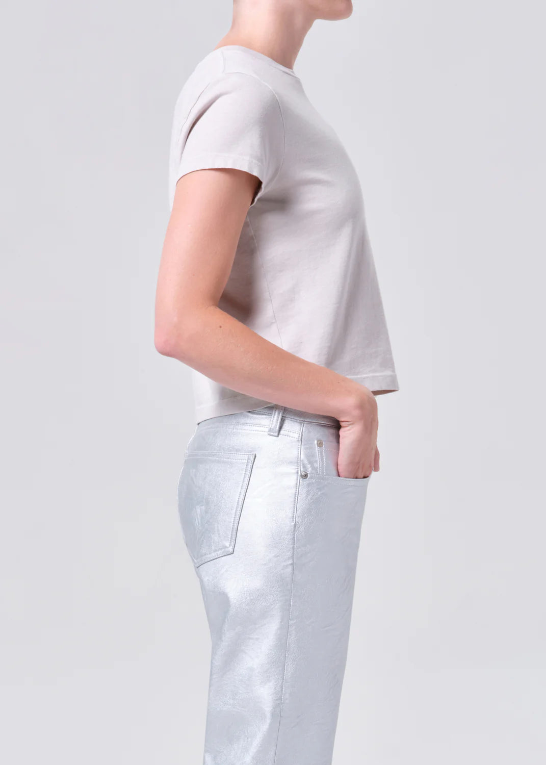 Agolde T-Shirt Adine Bone