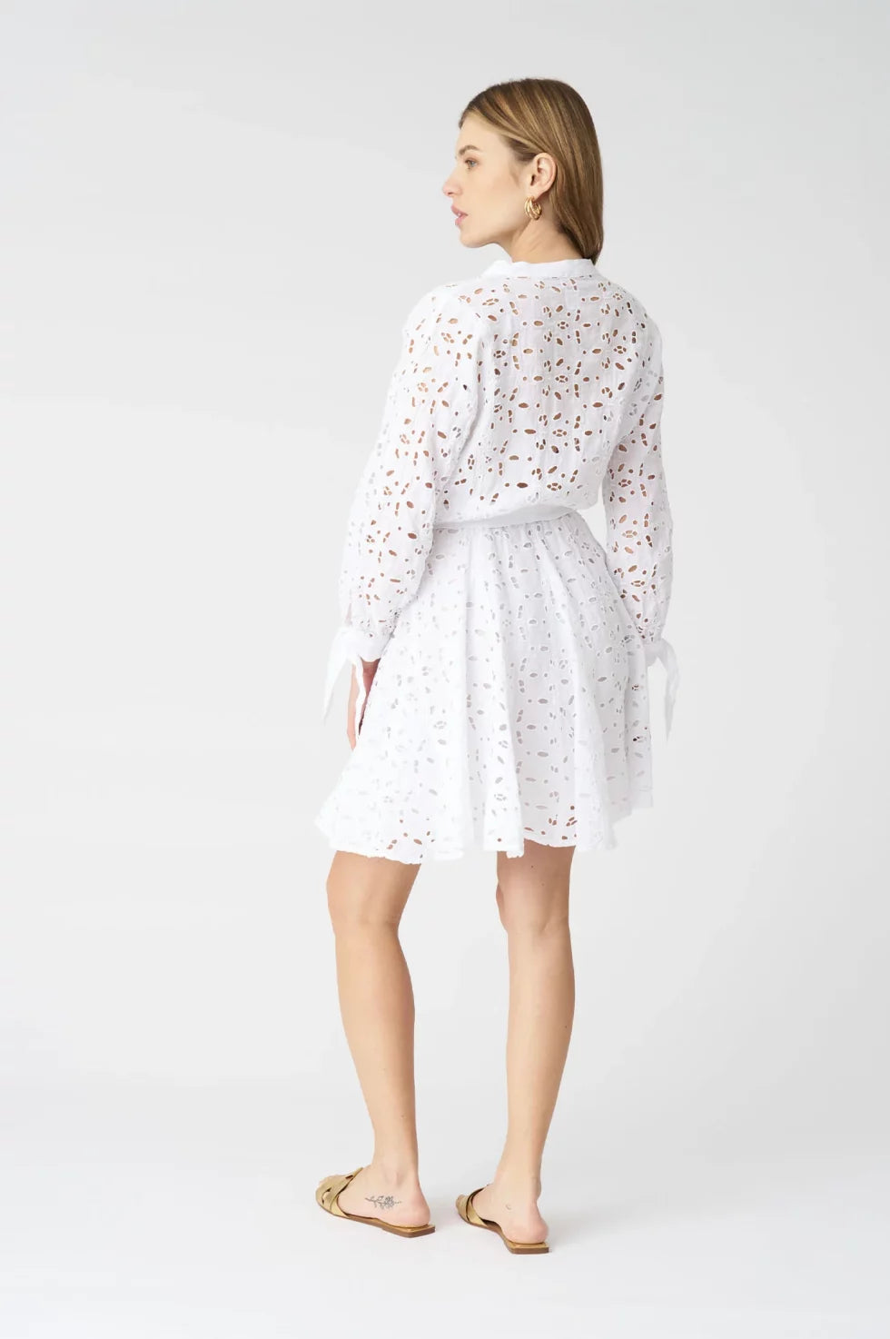 120% Lino Kleid Weiß