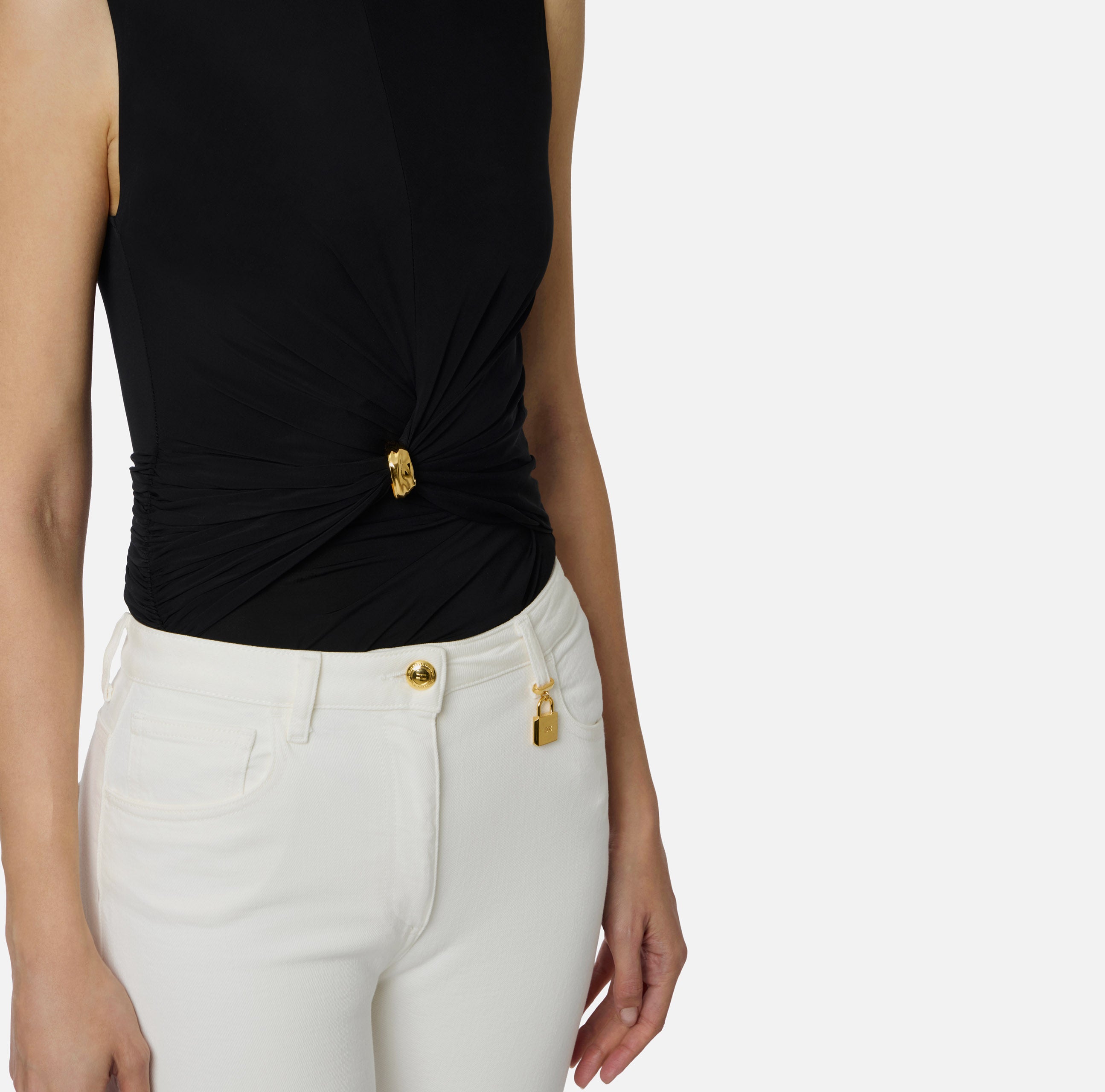 Elisabetta Franchi Top Jersey Jewel