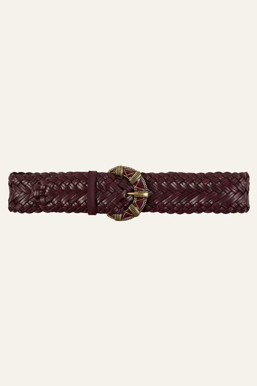 Ba&sh Byron Bordeaux Belt