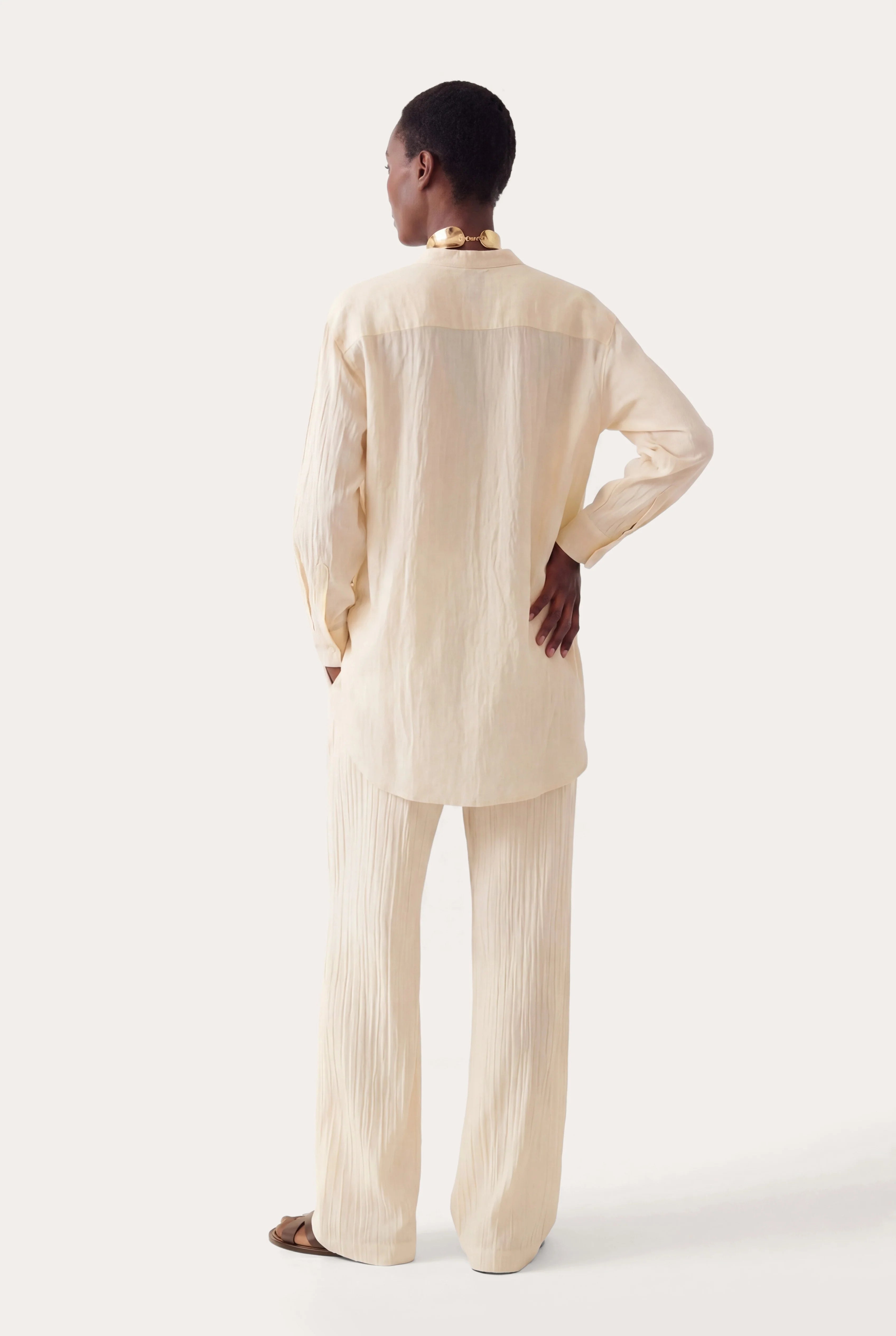 120% Lino Bluse Naturale