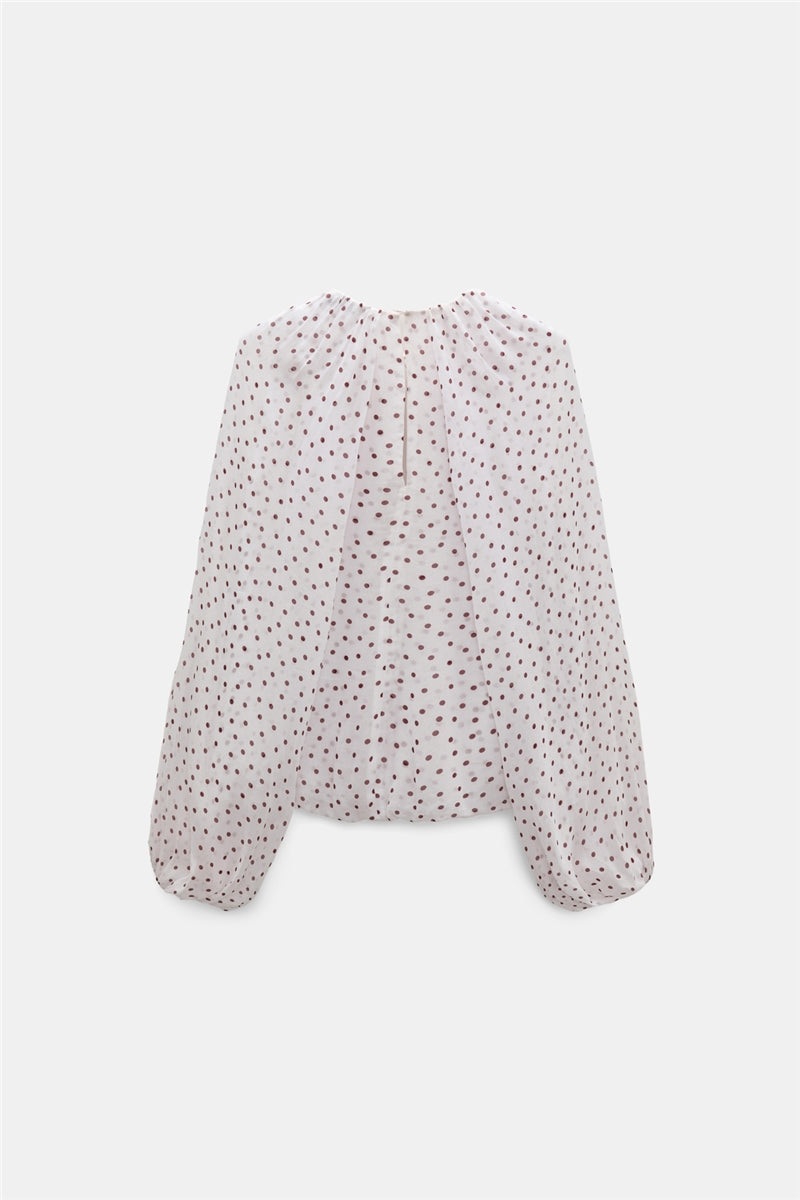 Dorothee Schumacher Bluse Small Dots Bordeaux