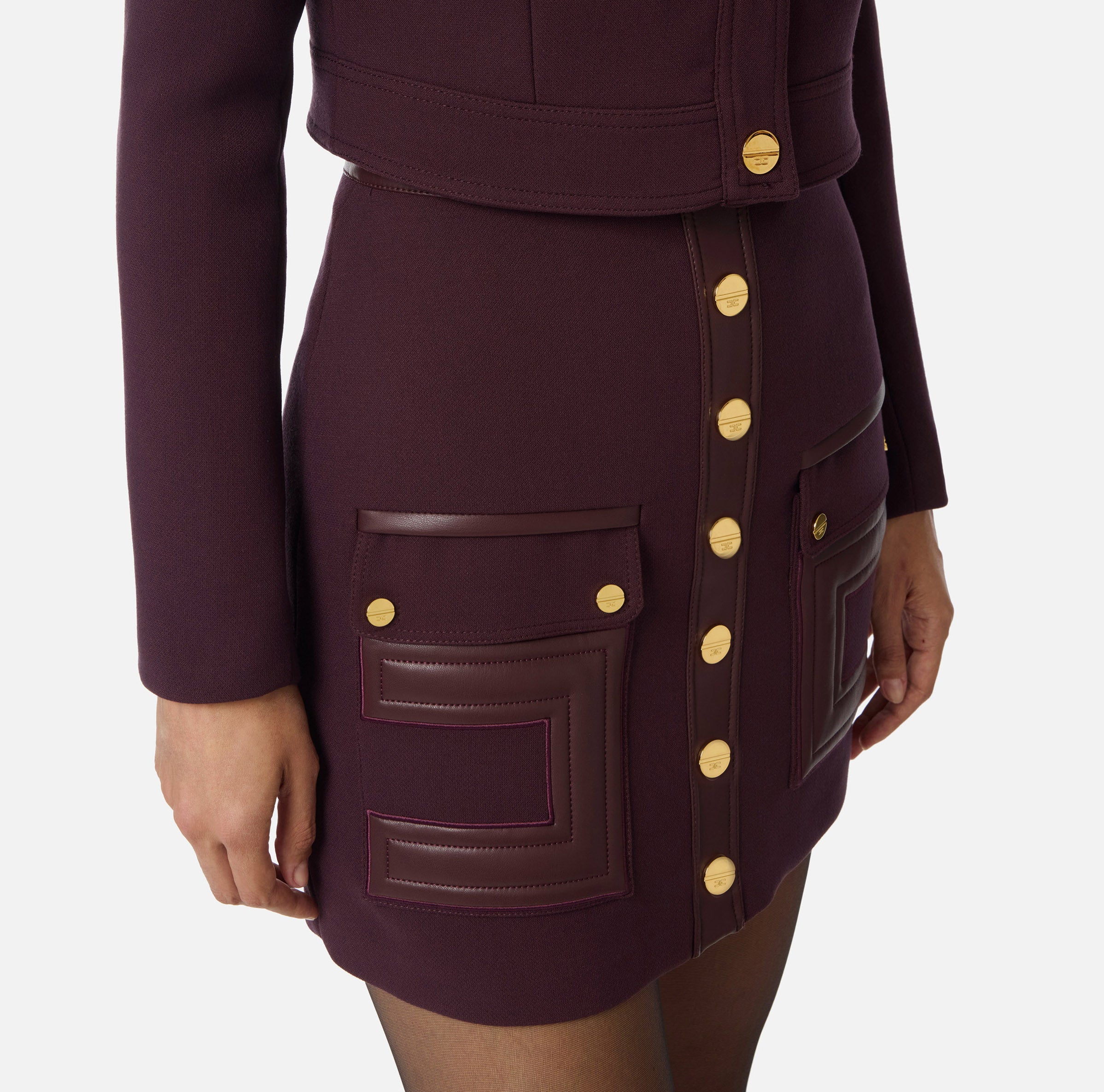 Elisabetta Franchi Rock Crêpe Merlot