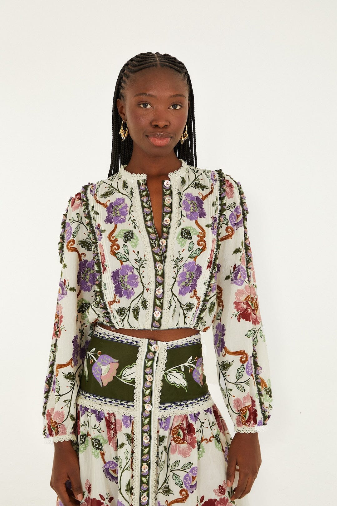 Farm Rio Blouse Rococo Flowers
