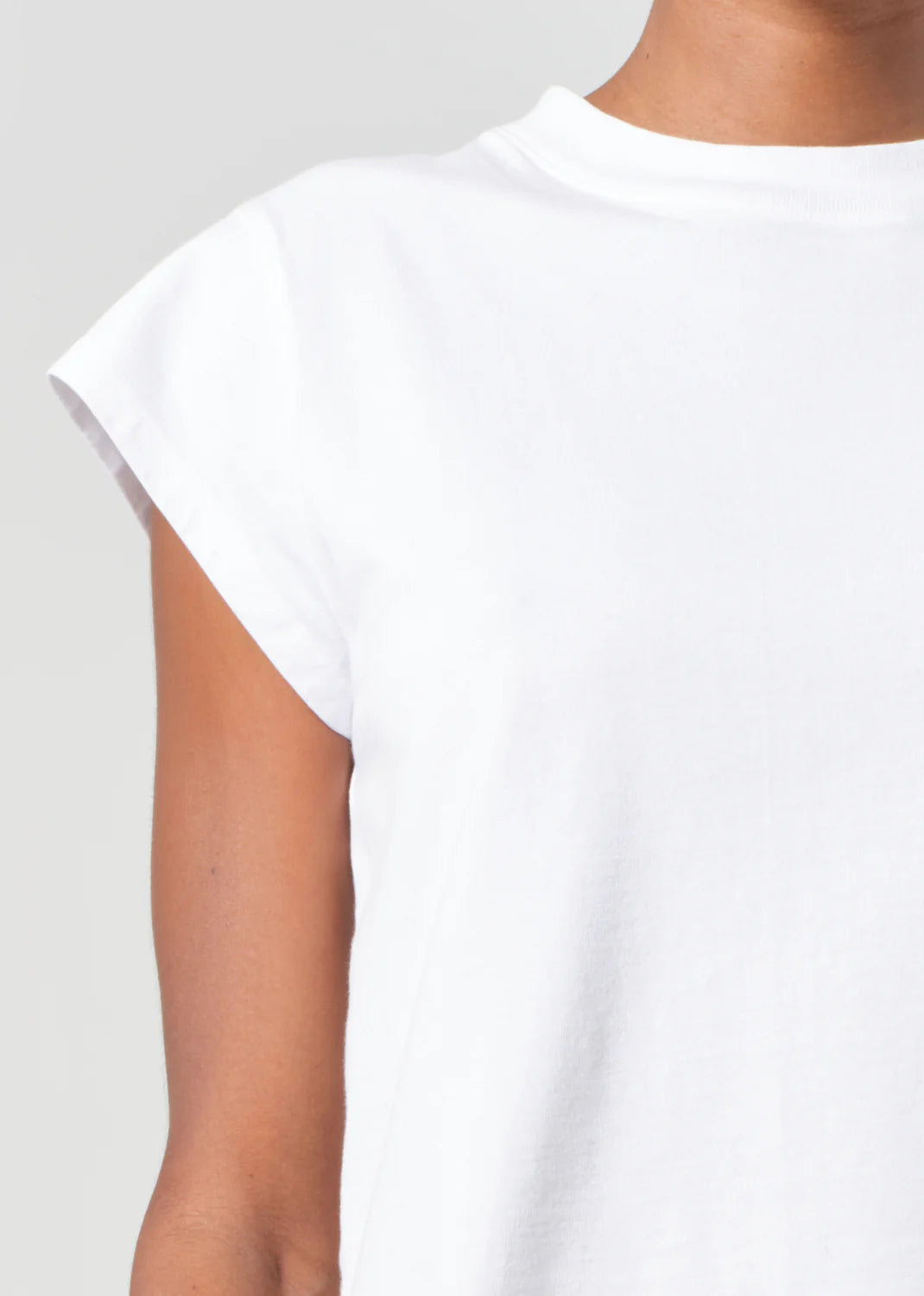 Agolde T-Shirt Bryce Cap Sleeve White