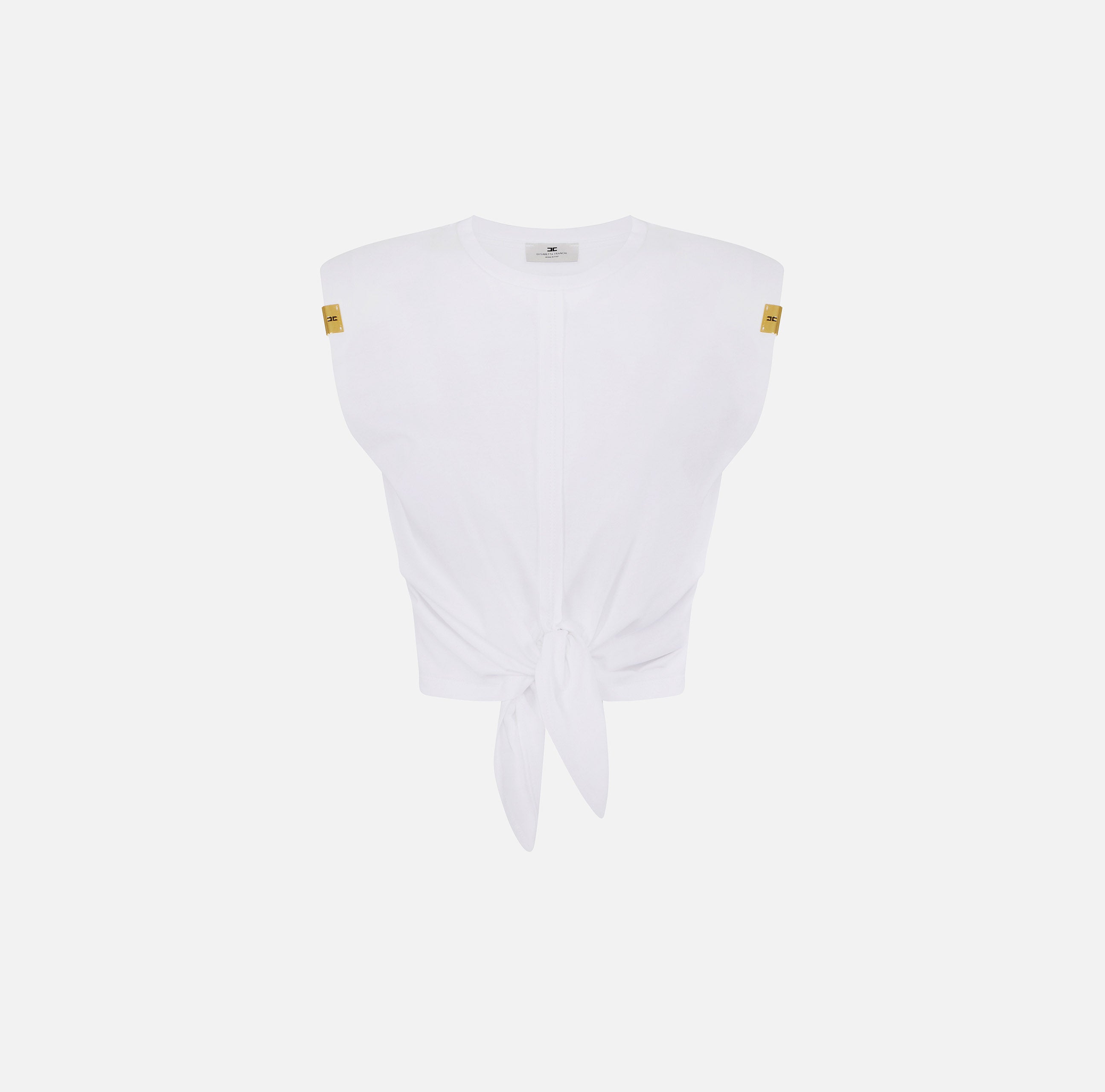Elisabetta Franchi Top Knoten Bianco
