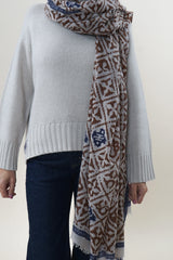 Friendly Hunting Cloth Felted Stole Eyes of Marrakesh Syrup