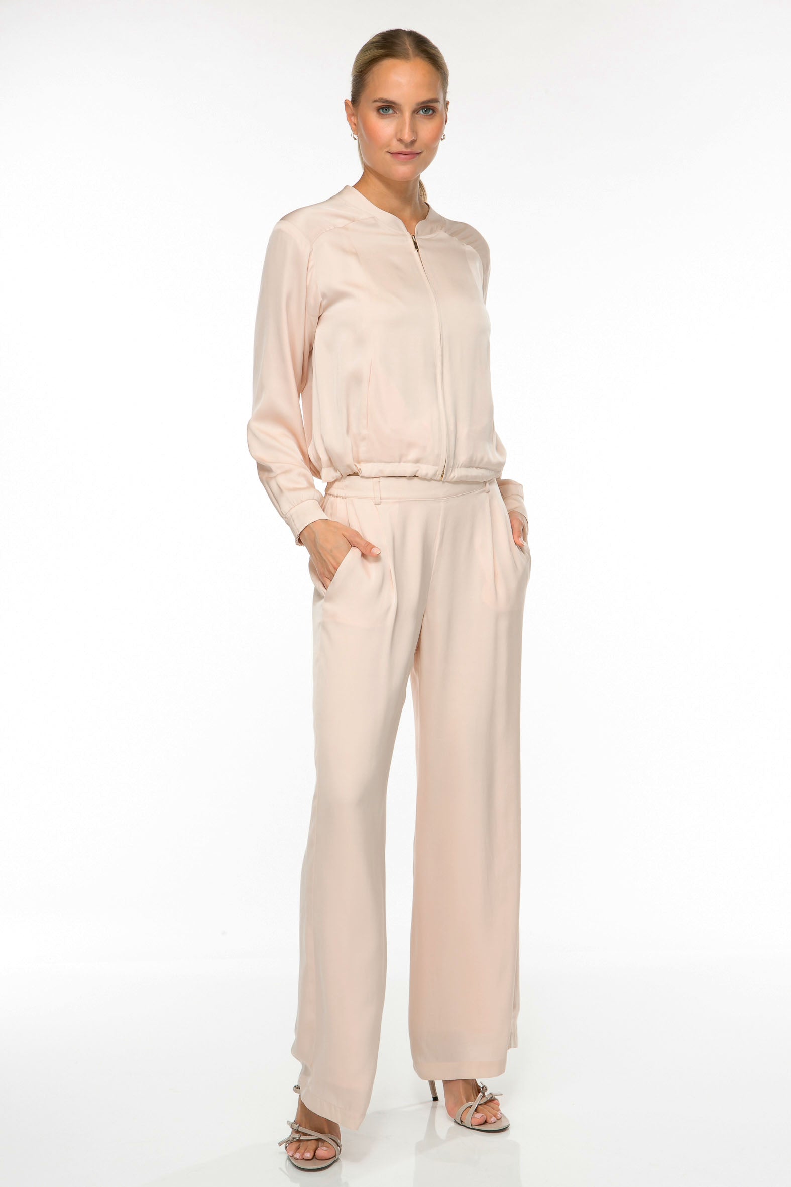 IVI Blouson Solid Silk Sand