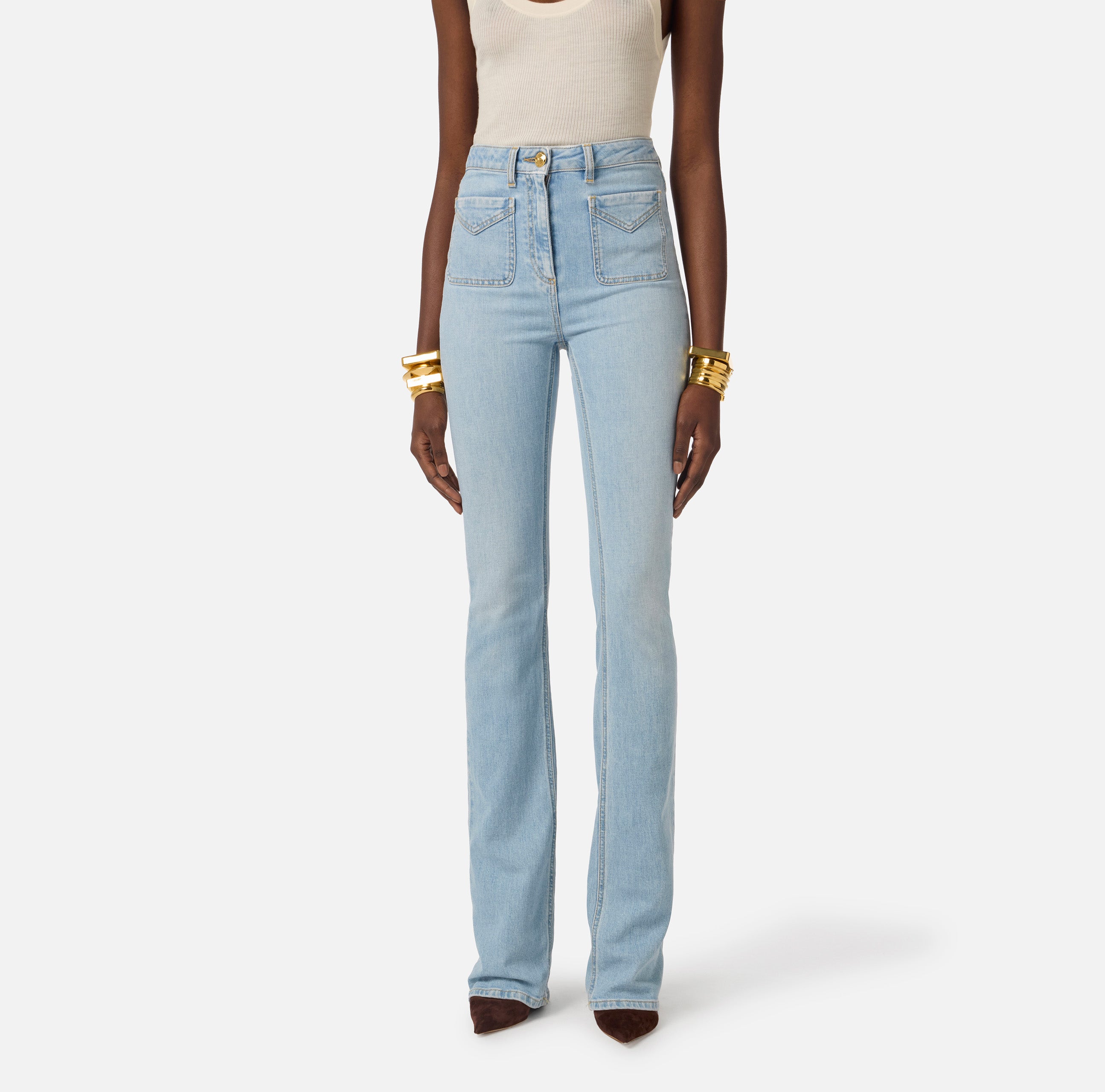 Elisabetta Franchi Jeans Flared Cut