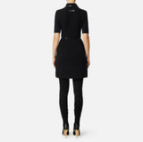 Elisabetta Franchi Kleid Bouclé Strick Nero