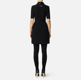Elisabetta Franchi Kleid Bouclé Strick Nero