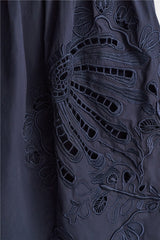 Schumacher Rock Embroidered Beauty Navy