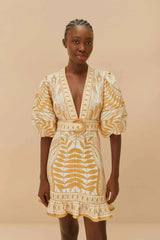 Farm Rio Dress Lace Nature