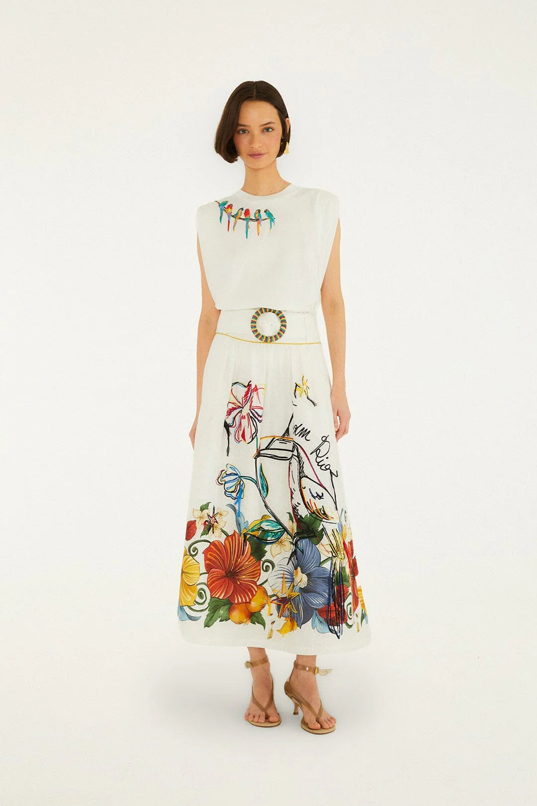 Farm Rio Rock Tropi Embroidered