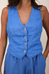 120% Lino Weste Indigo