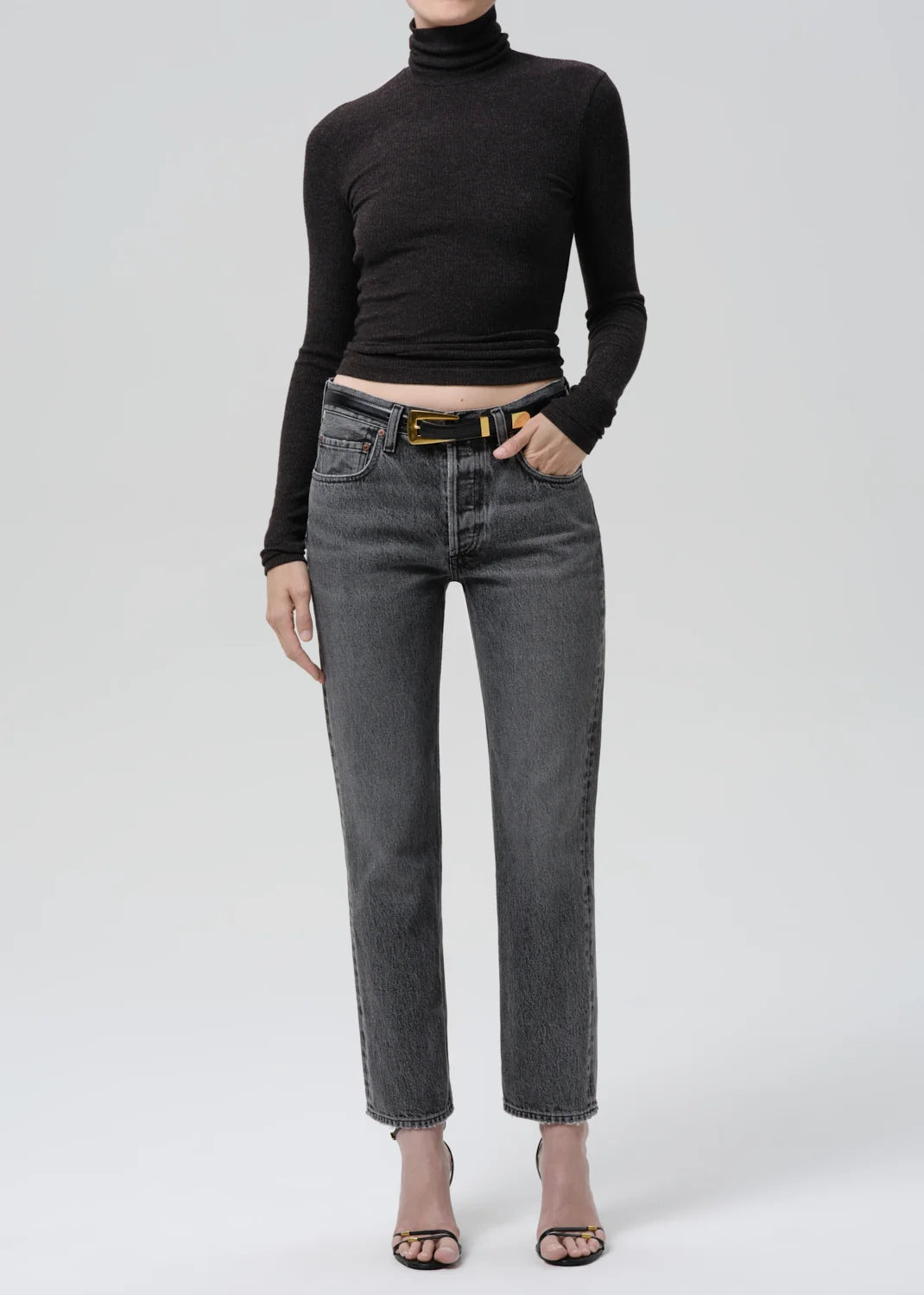 Citizens of Humanity Turtleneck Caradene Heather Charcoal