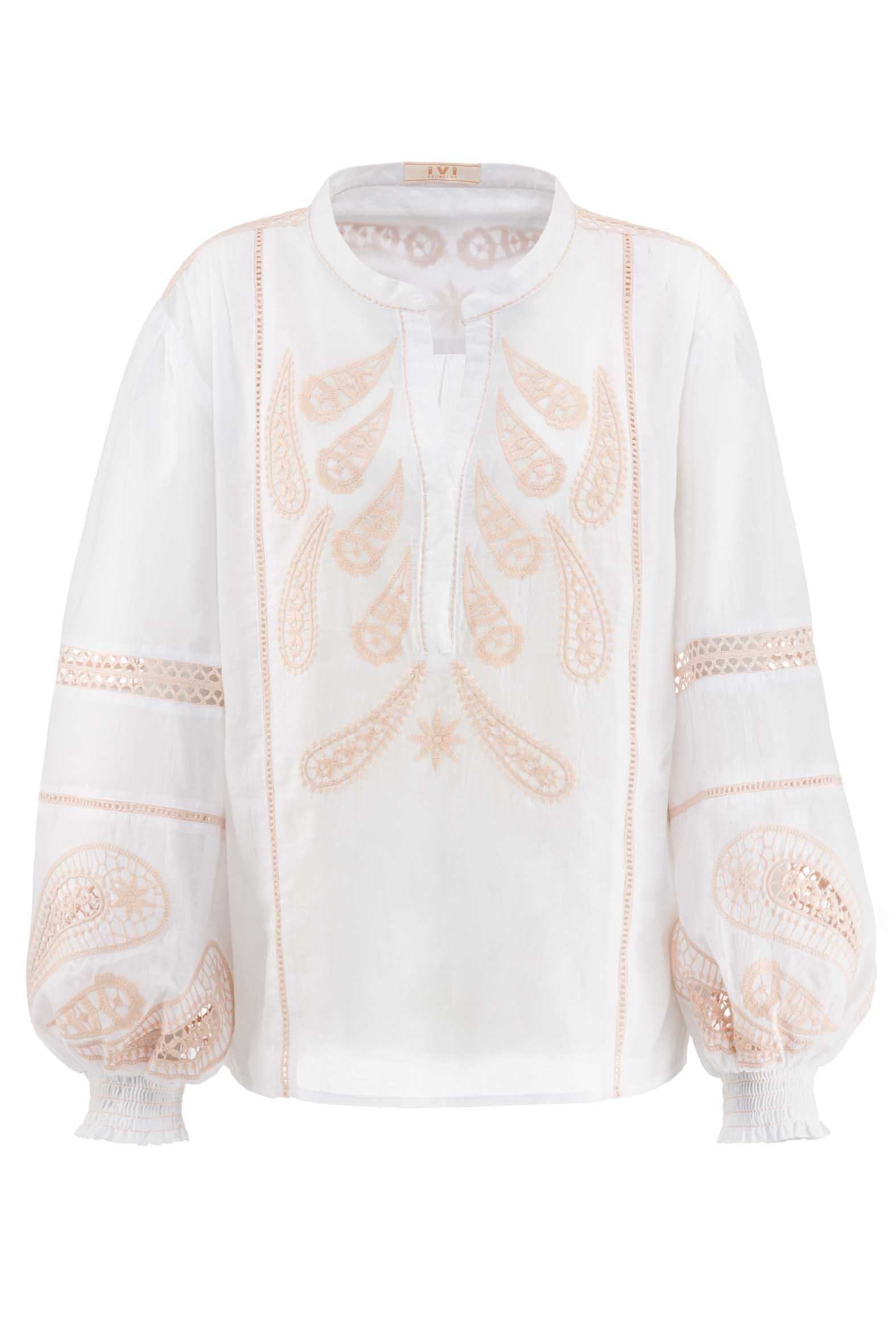 IVI Bluse Embroidery Paisley