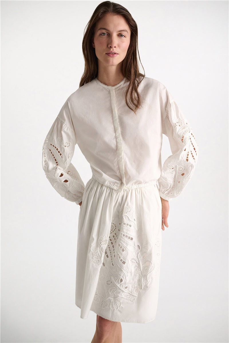 Dorothee Schumacher Bluse Embroidered Beauty White