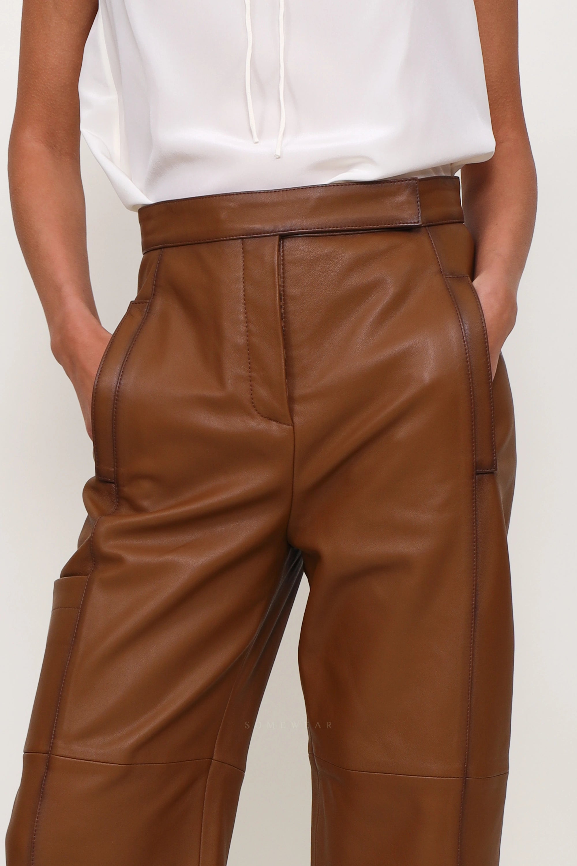 Dorothee Schumacher Leather Trousers Sleek Statement II