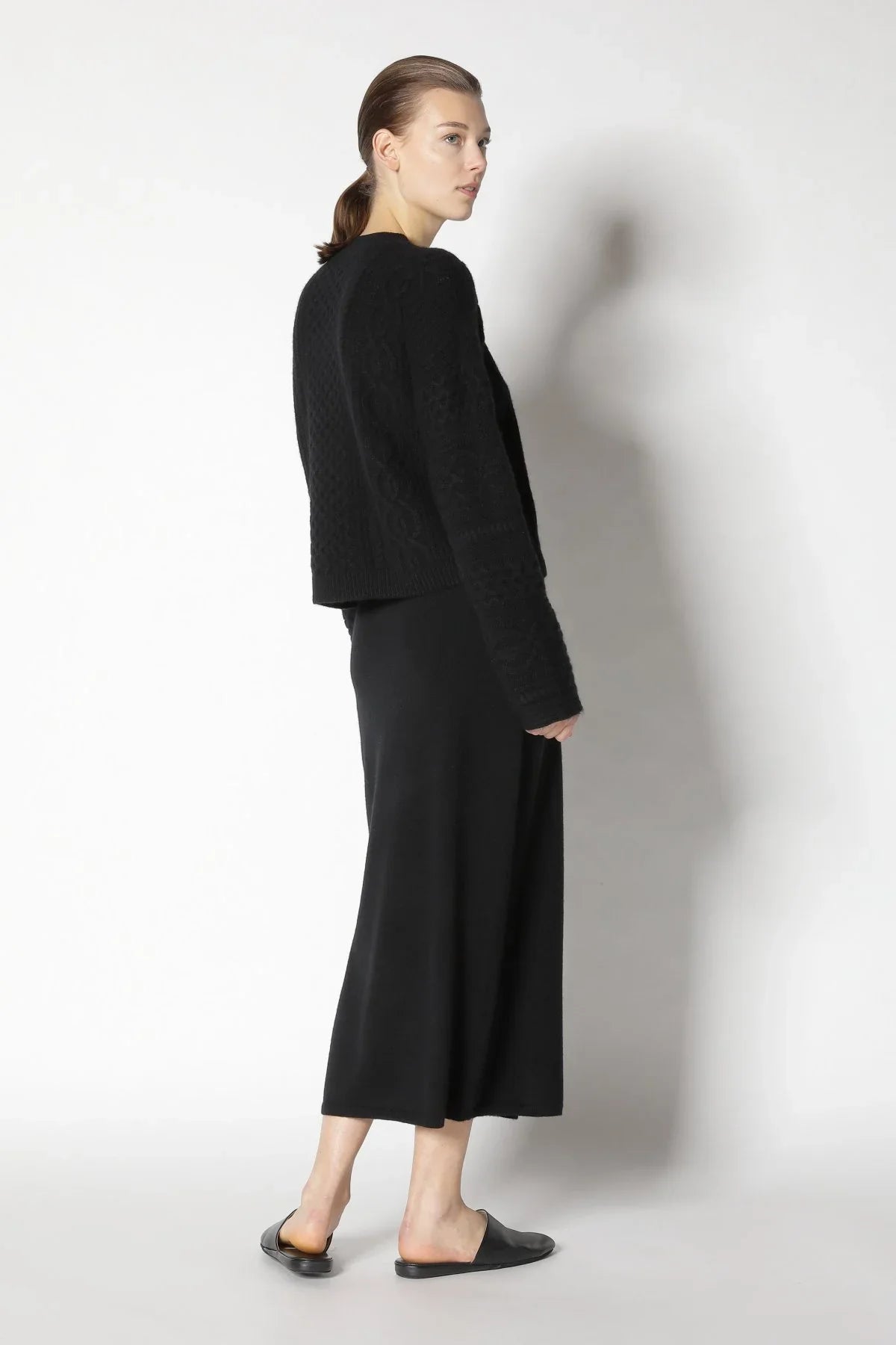 Sminfinity Pullover Cable Crew Coal