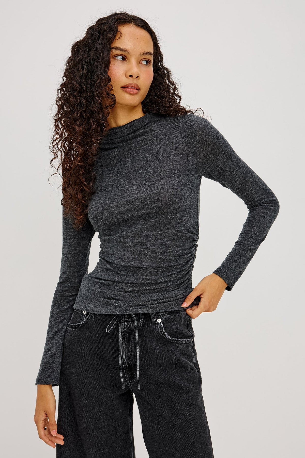 Rails Top Joelle Charcoal