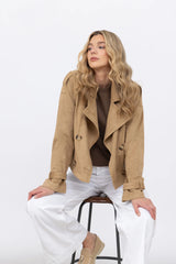 Urban Code Jacke Faux Suede Biscuit