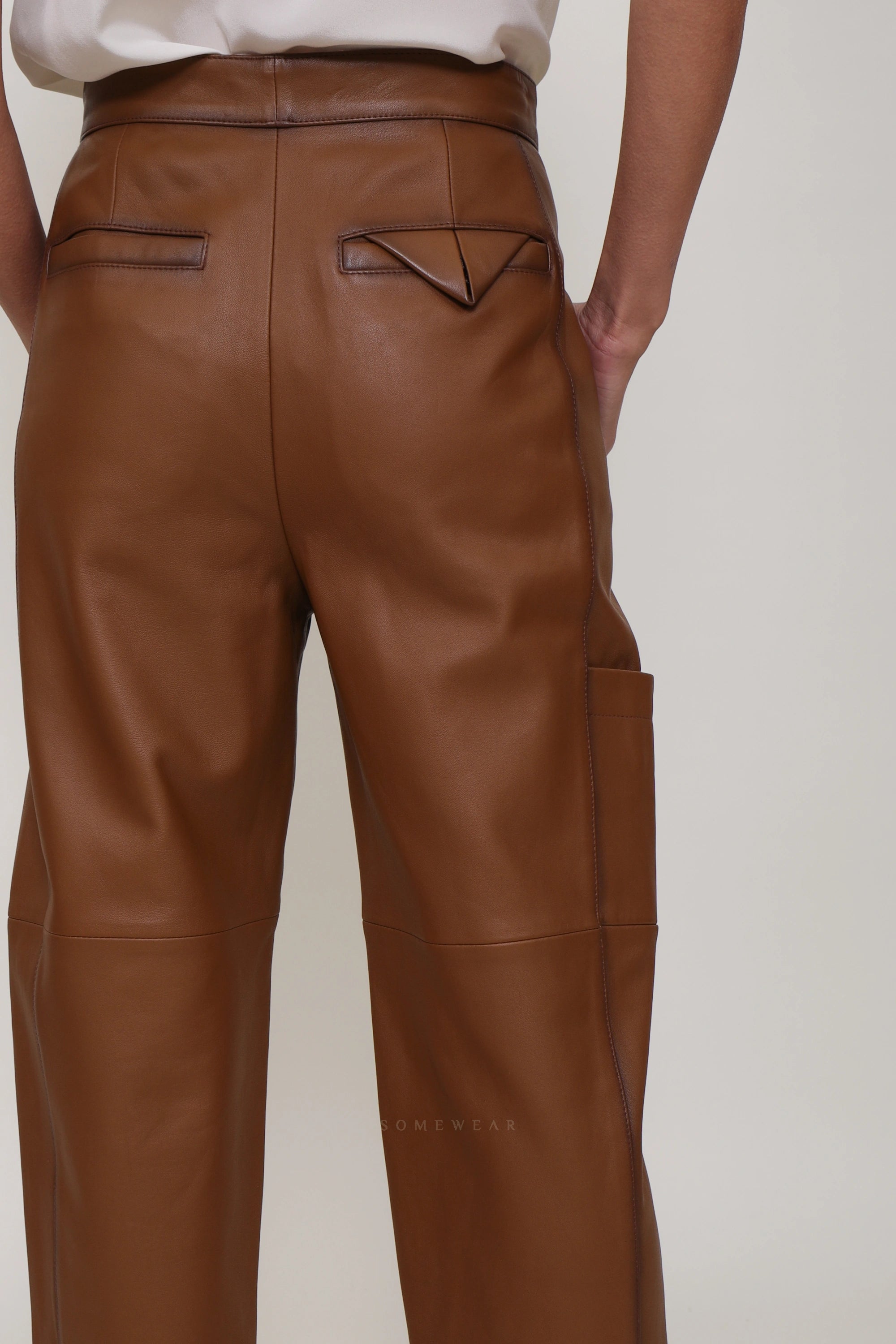Dorothee Schumacher Leather Trousers Sleek Statement II