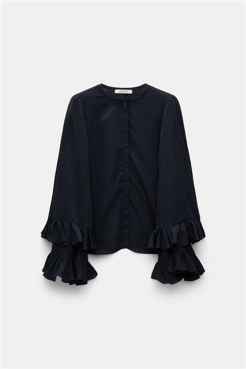 Dorothee Schumacher Bluse Soft Stripes Navy
