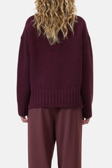 Closed Pullover Rolli Raisin