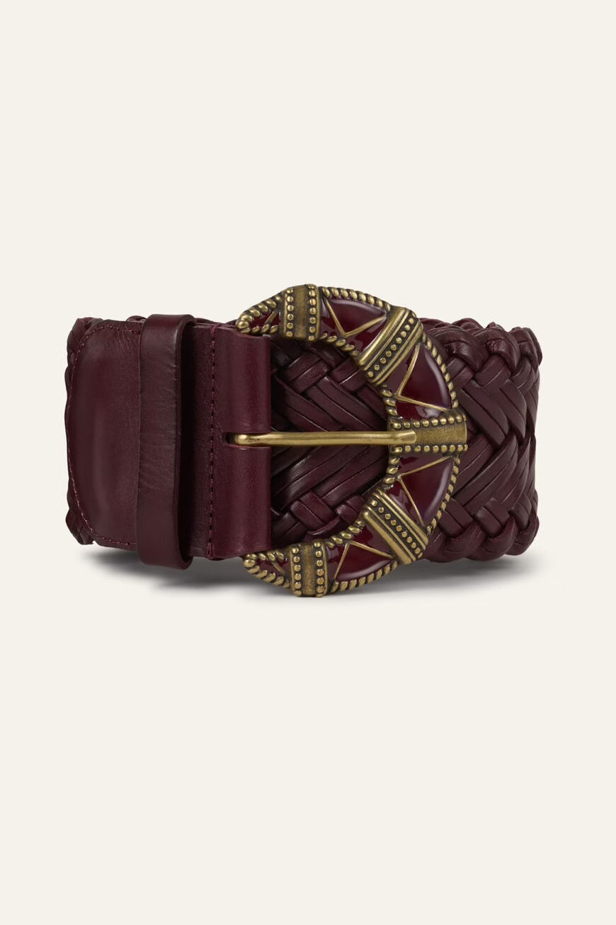 Ba&sh Byron Bordeaux Belt